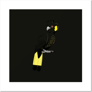 Yellow-tailed black cockatoo Posters and Art